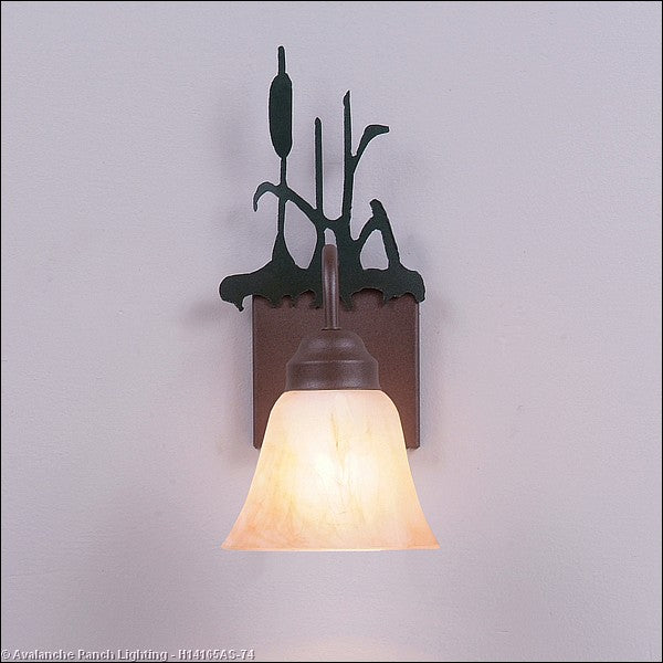 Avalanche Ranch Wasatch-Cattails Forest Green/Rustic Brown H14165AS-74 Wall Light - Forest Green/Rustic Brown