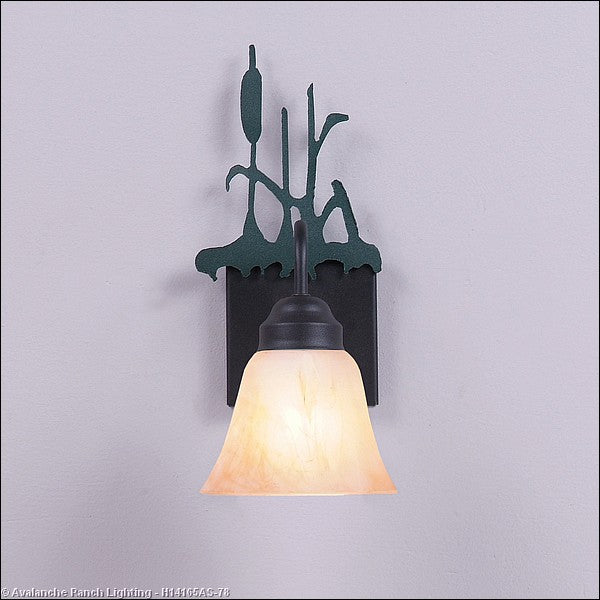 Avalanche Ranch Wasatch-Cattails Hunter Green/Black Iron H14165AS-78 Wall Light - Hunter Green/Black Iron