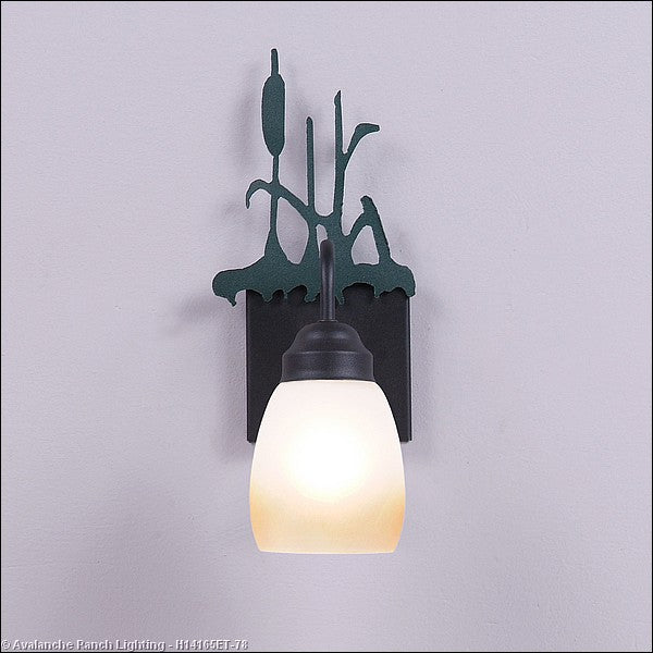 Avalanche Ranch Wasatch-Cattails Hunter Green/Black Iron H14165ET-78 Wall Light - Hunter Green/Black Iron