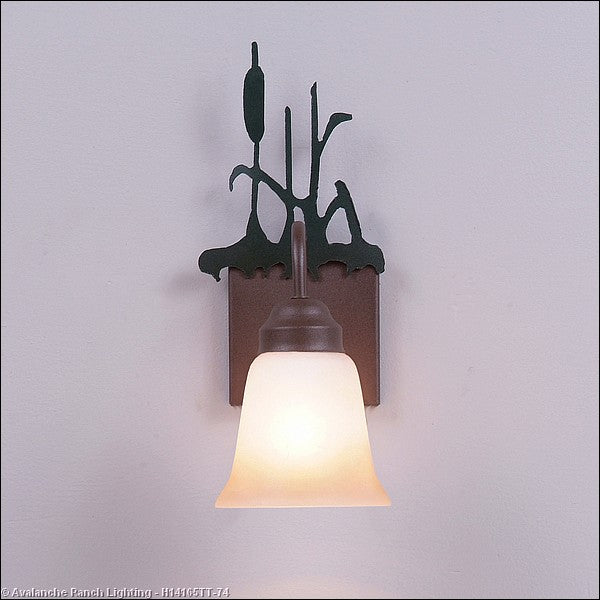 Avalanche Ranch Wasatch-Cattails Forest Green/Rustic Brown H14165TT-74 Wall Light - Forest Green/Rustic Brown
