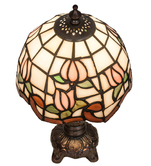 Meyda Tiffany Lighting 31210 Roseborder One Light Mini Lamp Lamp Bronze / Dark