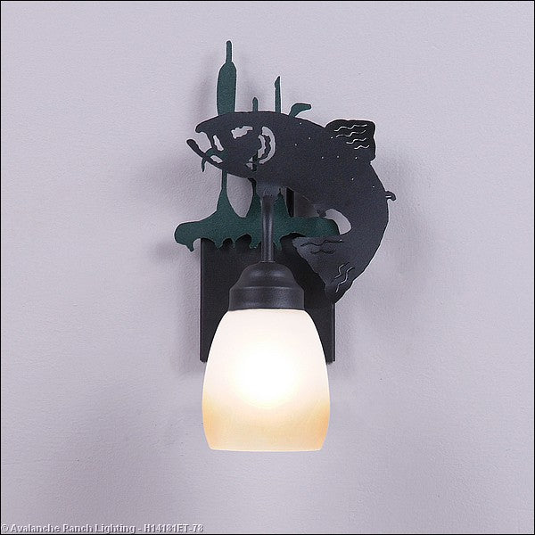 Avalanche Ranch Wasatch-Trout Hunter Green/Black Iron H14181ET-78 Wall Light - Hunter Green/Black Iron