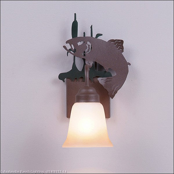 Avalanche Ranch Wasatch-Trout Forest Green/Rustic Brown H14181TT-74 Wall Light - Forest Green/Rustic Brown
