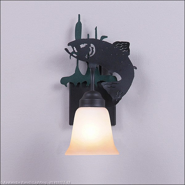 Avalanche Ranch Wasatch-Trout Hunter Green/Black Iron H14181TT-78 Wall Light - Hunter Green/Black Iron