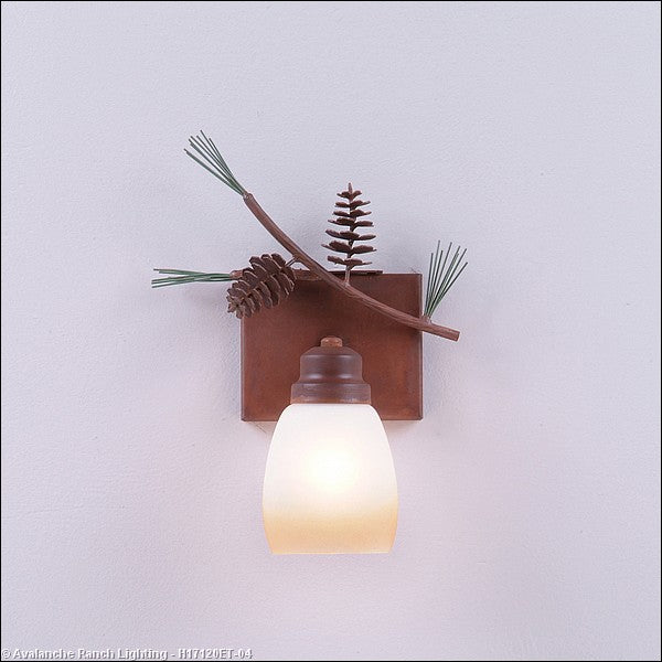 Avalanche Ranch Parkshire-Pine Cone H17120ET-04 Wall Light - Pine Green/Rust Patina