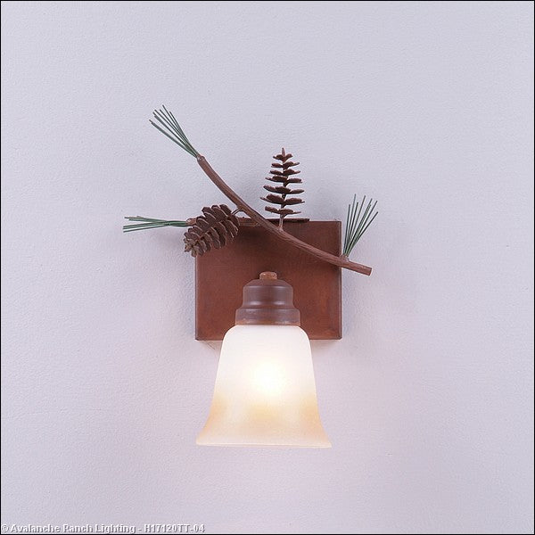 Avalanche Ranch Parkshire-Pine Cone H17120TT-04 Wall Light - Pine Green/Rust Patina