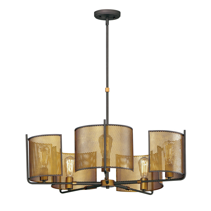 Maxim Caspian 31215OIAB Chandelier Light - Oil Rubbed Bronze / Antique Brass