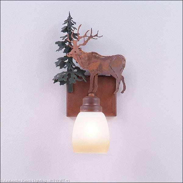 Avalanche Ranch Parkshire-Valley Elk H17123ET-03 Wall Light - Cedar Green/Rust Patina