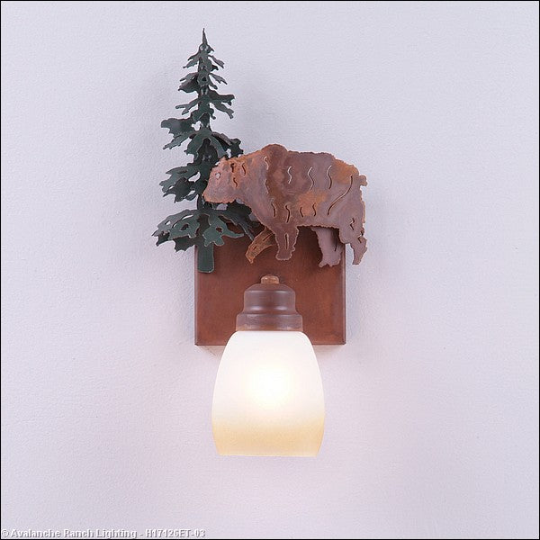 Avalanche Ranch Parkshire-Bear H17126ET-03 Wall Light - Cedar Green/Rust Patina