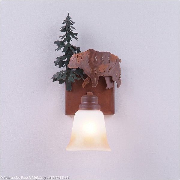 Avalanche Ranch Parkshire-Bear H17126TT-03 Wall Light - Cedar Green/Rust Patina