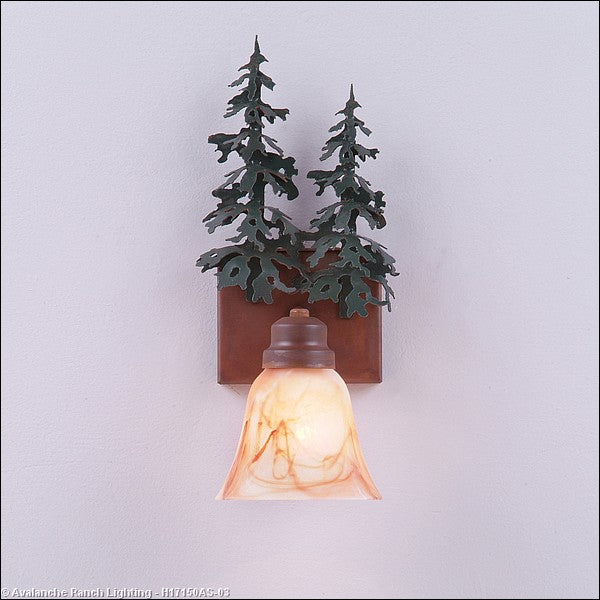Avalanche Ranch Parkshire-Hemlock H17150AS-03 Wall Light - Cedar Green/Rust Patina