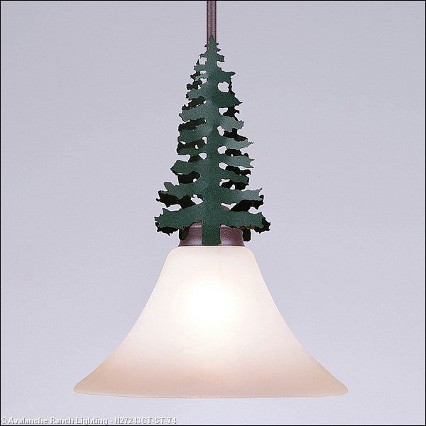 Avalanche Ranch Cedarwood-Cedar Tree FG/RB H27243CT-ST-74 Pendant Light - Forest Green/Rustic Brown