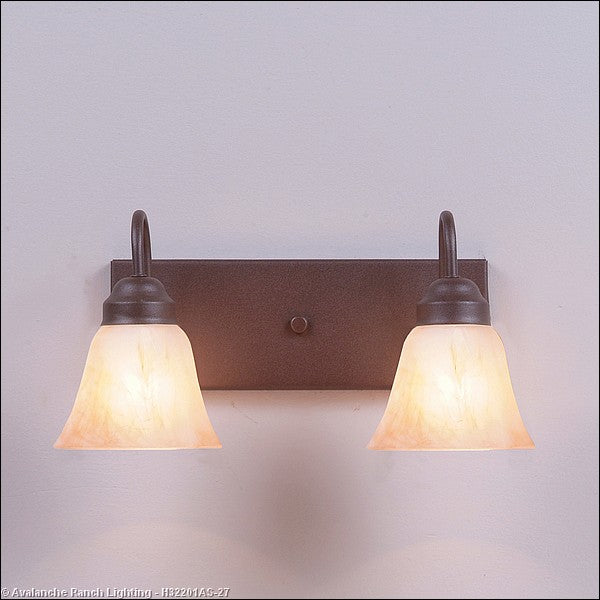 Avalanche Ranch Denali-Rustic Plain Rustic Brown H32201AS-27 Bath Vanity Light 16 in. wide - Rustic Brown