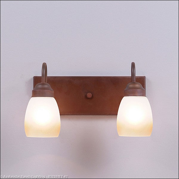 Avalanche Ranch Denali-Rustic Plain Rust Patina H32201ET-02 Bath Vanity Light 16 in. wide - Rust Patina