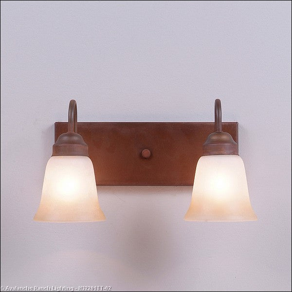Avalanche Ranch Denali-Rustic Plain Rust Patina H32201TT-02 Bath Vanity Light 16 in. wide - Rust Patina