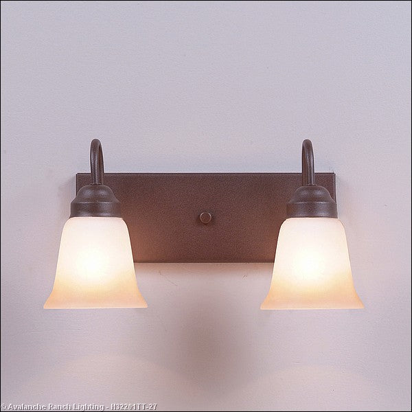 Avalanche Ranch Denali-Rustic Plain Rustic Brown H32201TT-27 Bath Vanity Light 16 in. wide - Rustic Brown