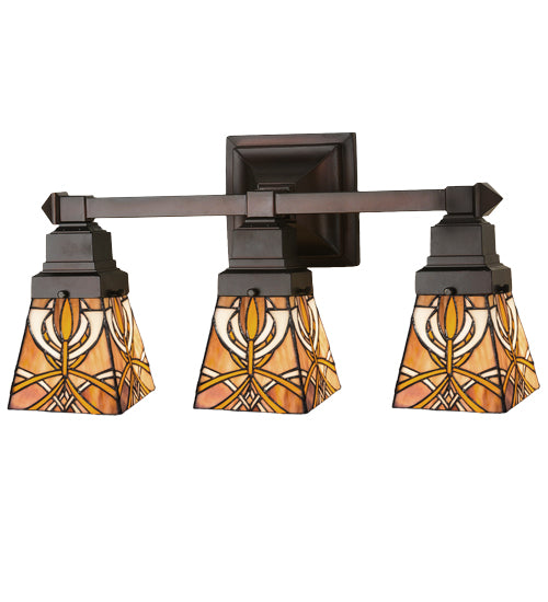 Meyda Tiffany Glasgow Bungalow 31234 Bath Vanity Light 20 in. wide - Antique Copper