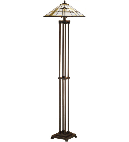 Meyda Tiffany Lighting 31240 Arrowhead Mission Two Light Floor Lamp Lamp Bronze / Dark