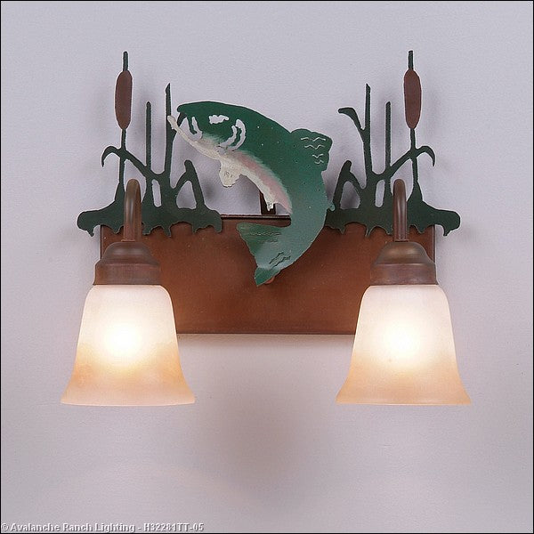Avalanche Ranch Denali-Trout H32281TT-05 Bath Vanity Light 16 in. wide - Rust Patina