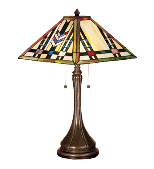 Meyda Tiffany Lighting 31249 Prairie Wheat Two Light Table Lamp Lamp Bronze / Dark