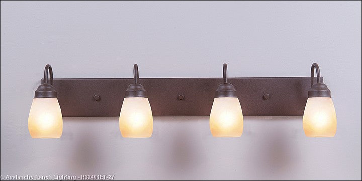 Avalanche Ranch Denali-Rustic Plain Rustic Brown H32401ET-27 Bath Vanity Light 32 in. wide - Rustic Brown