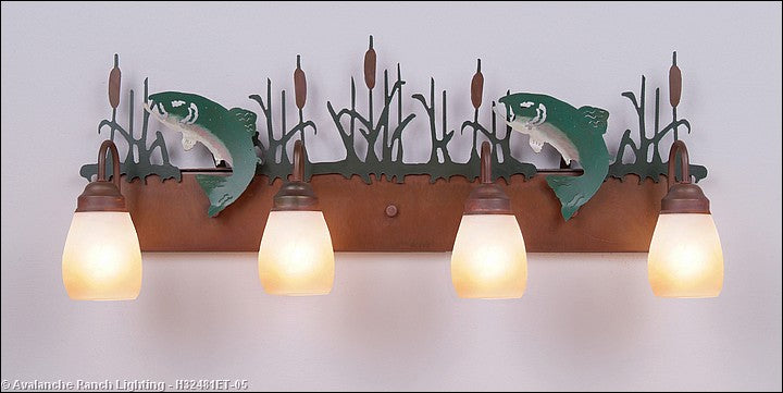 Avalanche Ranch Denali-Trout H32481ET-05 Bath Vanity Light 35 in. wide - Rust Patina