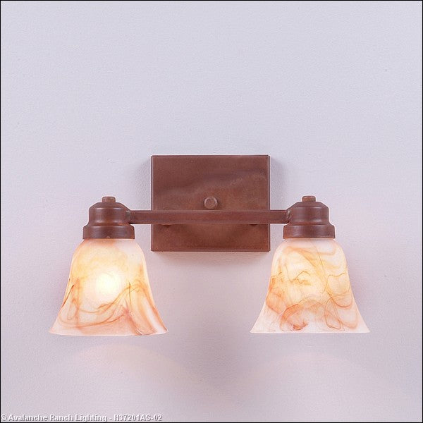 Avalanche Ranch Parkshire-Rustic Plain H37201AS-02 Bath Vanity Light 13 in. wide - Rust Patina