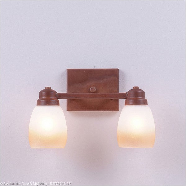 Avalanche Ranch Parkshire-Rustic Plain H37201ET-02 Bath Vanity Light 13 in. wide - Rust Patina