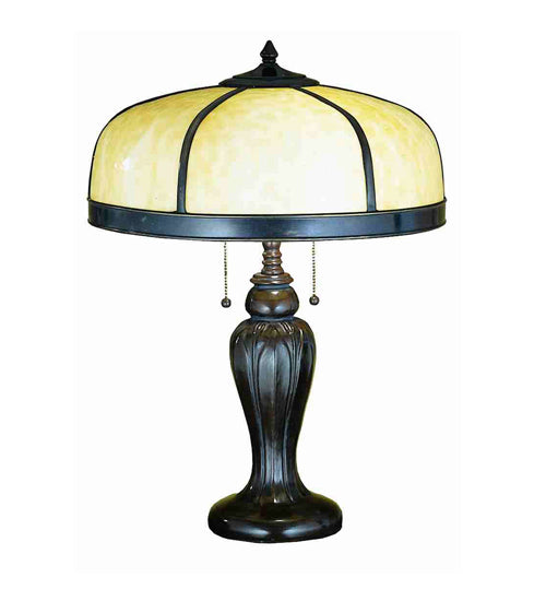 Meyda Tiffany Lighting 31278 Arts & Crafts Two Light Table Lamp Lamp Bronze / Dark