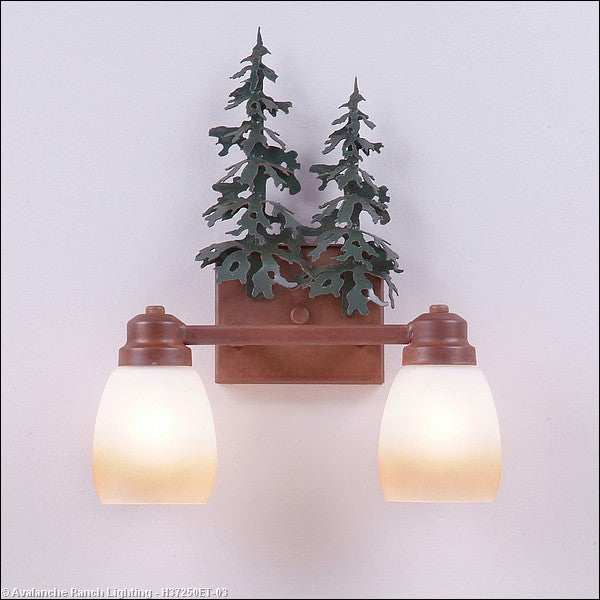 Avalanche Ranch Parkshire-Hemlock H37250ET-03 Bath Vanity Light 13 in. wide - Cedar Green/Rust Patina