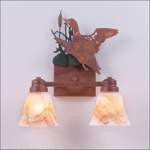 Avalanche Ranch Parkshire-Loon H37264AS-03 Bath Vanity Light 13 in. wide - Cedar Green/Rust Patina
