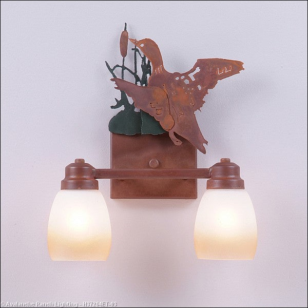 Avalanche Ranch Parkshire-Loon H37264ET-03 Bath Vanity Light 13 in. wide - Cedar Green/Rust Patina
