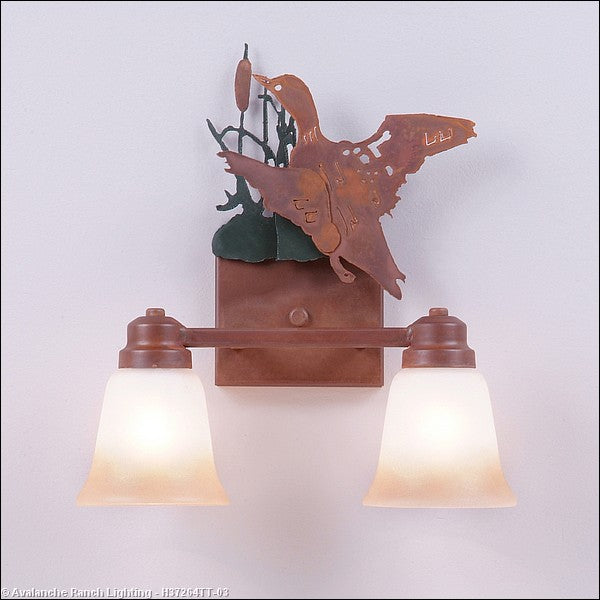 Avalanche Ranch Parkshire-Loon H37264TT-03 Bath Vanity Light 13 in. wide - Cedar Green/Rust Patina