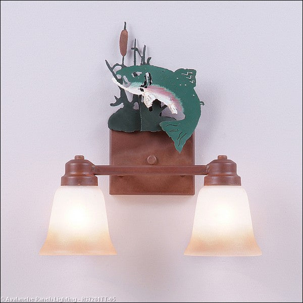 Avalanche Ranch Parkshire-Trout H37281TT-05 Bath Vanity Light 13 in. wide - Rust Patina