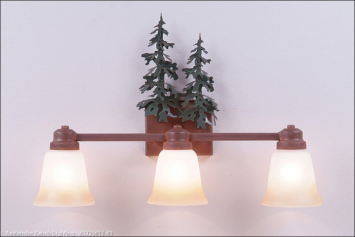 Avalanche Ranch Parkshire-Hemlock H37350TT-03 Bath Vanity Light 22 in. wide - Cedar Green/Rust Patina