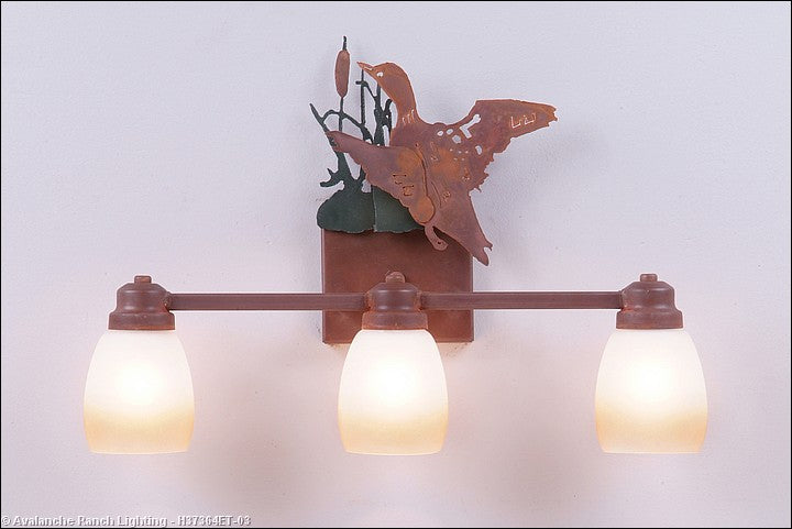 Avalanche Ranch Parkshire-Loon H37364ET-03 Bath Vanity Light 22 in. wide - Cedar Green/Rust Patina