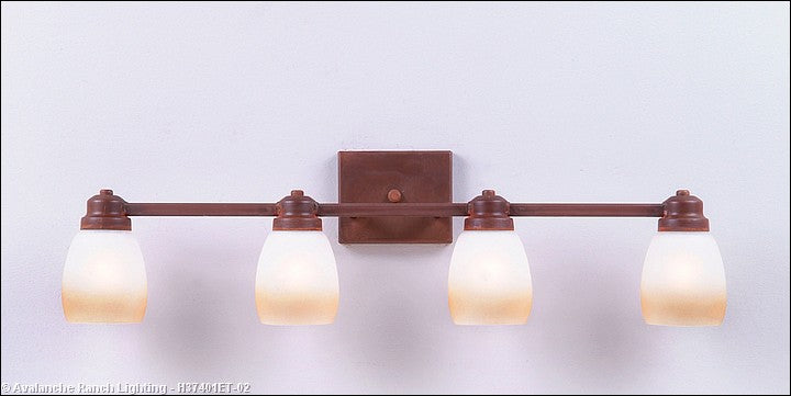 Avalanche Ranch Parkshire-Rustic Plain H37401ET-02 Bath Vanity Light 30 in. wide - Rust Patina