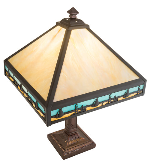 Meyda Tiffany Lighting 31297 Sailboat One Light Table Lamp Lamp Bronze / Dark