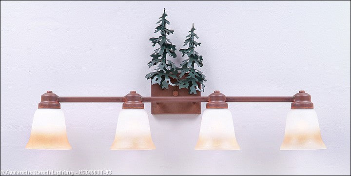 Avalanche Ranch Parkshire-Hemlock H37450TT-03 Bath Vanity Light 30 in. wide - Cedar Green/Rust Patina