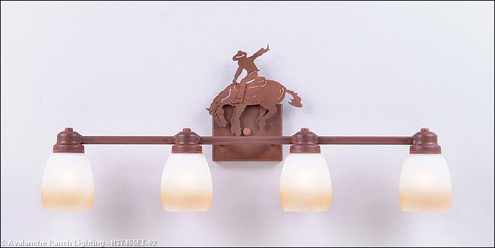 Avalanche Ranch Parkshire-Bucking Bronco H37455ET-02 Bath Vanity Light 30 in. wide - Rust Patina