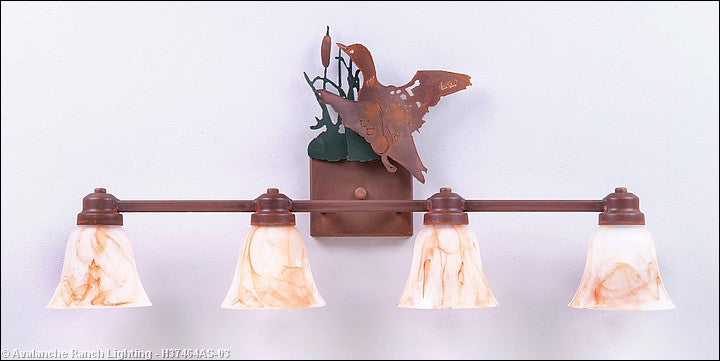 Avalanche Ranch Parkshire-Loon H37464AS-03 Bath Vanity Light 30 in. wide - Cedar Green/Rust Patina