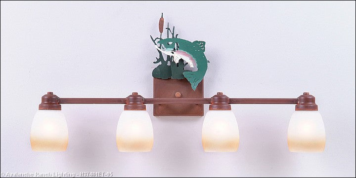 Avalanche Ranch Parkshire-Trout H37481ET-05 Bath Vanity Light 30 in. wide - Rust Patina
