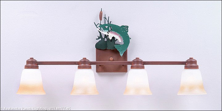 Avalanche Ranch Parkshire-Trout H37481TT-05 Bath Vanity Light 30 in. wide - Rust Patina