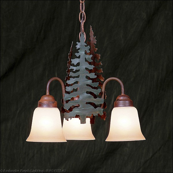 Avalanche Ranch Sierra-Cedar Tree H40343TT-03 Chandelier Light - Cedar Green/Rust Patina