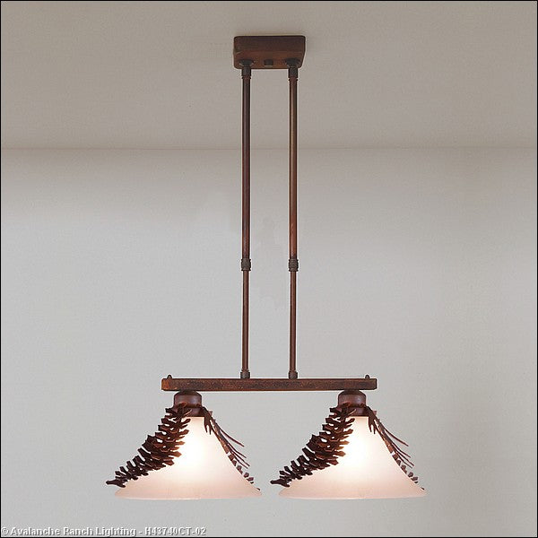 Avalanche Ranch Cedarwood-Spruce Cone H43740CT-02 Pendant Light - Rust Patina