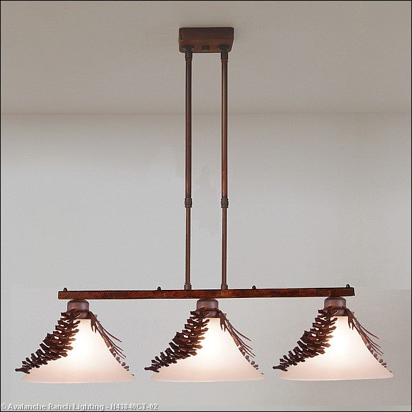 Avalanche Ranch Cedarwood-Spruce Cone H43840CT-02 Pendant Light - Rust Patina