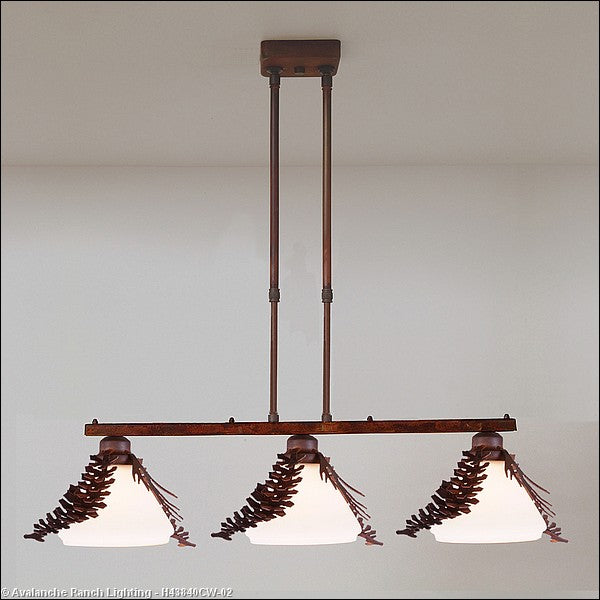 Avalanche Ranch Cedarwood-Spruce Cone H43840CW-02 Pendant Light - Rust Patina