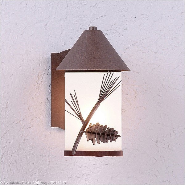 Avalanche Ranch Lighting H51120-27 Denali-Pine Cone One Light Wall Sconce Outdoor Bronze / Dark