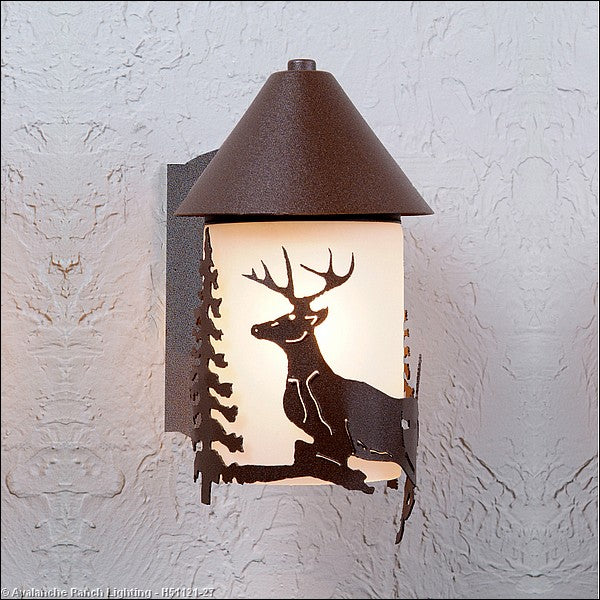 Avalanche Ranch Lighting H51121-27 Denali-Deer One Light Wall Sconce Outdoor Bronze / Dark