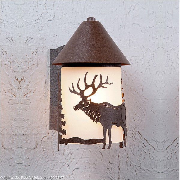 Avalanche Ranch Lighting H51123-27 Denali-Elk One Light Wall Sconce Outdoor Bronze / Dark